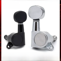 Small oval Concave Button Sealed-gear String Ukulele Tuning Pegs key Machine Tuners Heads Chrome Black for choose