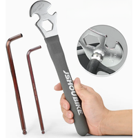 AliExpress JSHOU BIKE Bicycle Pedal Wrench Overhaul Install Spanner Bike Repair Service Tool Long Handle Extra Thickness 15mm Cycling