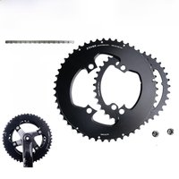 AliExpress blueteam STONE 107BCD DOUBLE Chainring MTB Road Bike 46-33T 48-35T 50-37T 52-39T 54-41T2X 107 bcd Chainwheel for Sram Rival AXS 12S