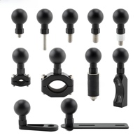 AliExpress UNDEFINED 1 inch 25mm Ball Head Mount Adapter Motorcycle Bicycle Handlebar Clip Rearview Mirror Bracket for GoPro 10 9 8 Camera Mounts
