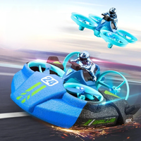 Christmas Mini RC plane 3 in 1 Water Land Air Flight Hovercraft Boat Speed Drift Toy 2.4G RC Quadcopter Waterproof for Kids V24