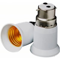 B22 to E27 Light Socket Adapter Converter Base Aluminum Bulb Holder Adapter Converter for LED Light Bulb Lamp, PC Shell