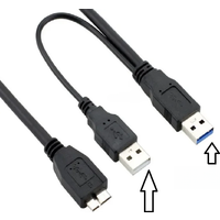1M 0.5M HDD USB 3.0 Type A to Micro B Y Cable USB3.0 Data Cord For External Mobile Hard Drive Disk Data Cables charge cable