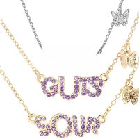 Sour Olivia Album Rodrigo Necklace Set Stainless Steel Letters Butterfly Pendant Necklace Jewelry Gift for Music Fans
