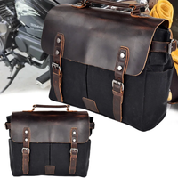 AliExpress NONE Vintage Motorcycle Side Bag Waxed Canvas Bike Luggage Bag Riding Saddle Leg for Bicycle Men Rider Shoulder Bag Crossbody Bags