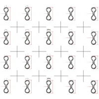 CF Lure Outdoor activities Hard Bait Accessories 1~30 Size DIY Stainless Steel 8 Knot Customizable Jointed Ring Fishing