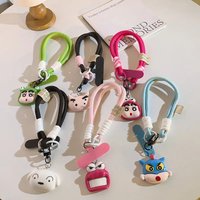 Cute Crayon Shin-Chan Cellphone Straps Universal Braided Mobile Phone Lanyard Short Wrist Strap Anti-Lost Chain Phone Decoration