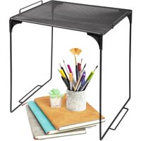 Versatile Metal Mesh Organizer Shelf,Stackable, for Standard Size School Lockers, ,Gym and Work Lockers,Even Kitchen Cabinets