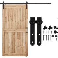 2PCS Sliding Barn Door Hardware Kit Smoothly and Quietly Mini Barn Door Track For 4/5”to 1-1/8”Wide Door Panel J Shape Hanger
