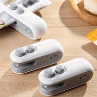 2IN1 Mini Sealing Machine USB Rechargable Heat Sealer Storage Bag Plastic Package Food Sealer Clip Bag Handheld Food Heat Sealer