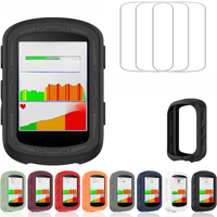 AliExpress Arvin For Garmin Edge 540 840 Solar Protective Case Cover + 3PCS Glass Films Bike Bicycle GPS Silicone Shell Protector Edge540 Edge840