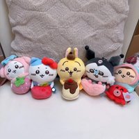 jiyi Plush Keychain Hachiware Usagi Kawaii Costume Bag Charm Strawberry Pudding Ocean Theme Soft Toy Gift Student New Anime