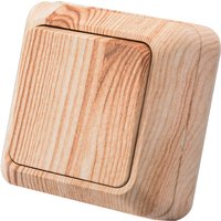 WESA Wood Wall Mount Switch Classic Flame Retardant Plastic Panel 1 Gang 1 Way Vintage Imitation Wooden Color Wall Switch 16A AC