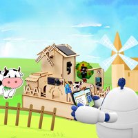 ACEBOTT ESP32 IOT Projects Wooden House STEM Smart Farm Starter Kit For Arduino