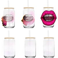Hustle Queen Lips UV DTF Transfer Sticker For Libbey Cups Mugs Waterproof Decals