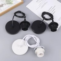 Retro E27 Hanging Lamp Holder With 1m/1.5m Hanging Wire Ceiling Lamp Holder Socket Lamp Base For Hanging Pendant Lights New