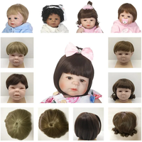 New 7 Different Models Silicone Reborn Doll / BJD Hair Wig Fits For The Circumference of A Doll's Head Is About 42cm DIY Doll