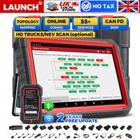 new LAUNCH X431 PRO3S+ V5.0 Car Diagnostic Tools Topology Map Bidirectional Coding DBScar VII VCI CAN FD DOIP Auto OBD2 Scanner