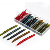 Goture 50pcs/lot Earthworm Baits 3in 4in Slow SinkingTrout Worm Soft Lures Freshwater Artificial Fishing Soft Lures Wobblers