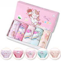 5 Packs/Box Children Underwear Girls Panties Cotton Comfortable Toddlers Kids Triangle Underpants Breathable Briefs For Girls