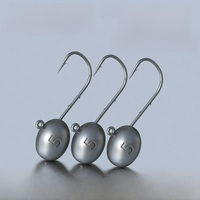 Mustad Lure Micro Object Lead Head Hook T Tail Soft Bait Special Pouting Fish, Bass, Black Pit, Egg Root Hook 50 Pieces