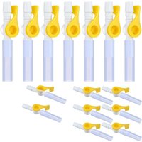 15 Pack Catheter Valve Urine Drainage Catheter Bag Valves with Smooth Edges and Silicone Tubing