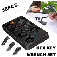 36Pcs Hexagon Wrench Set with T-Handle Chrome Vanadium Steel Auto High Hardness And Large Torque Repair Tools