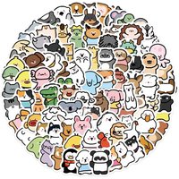 AliExpress NONE 100PCS Original Cute Animal Mixed Graffiti Stickers For Helmet Bicycle Hand Account Pencil Case Decals LanLanStickersWorld