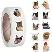 AliExpress NONE 500Pcs/Roll Cute Cat Expression Meme Graffiti Stickers for Bicycle Hand Account Pencil Case Decals