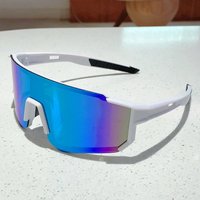 AliExpress KAMMPT KAMMP Trendy Cycling Goggles Oversized Decor Women's Sports Anti UV Sunglasses Men's Outdoor Brand Design Sun Glasses for Hiking