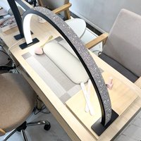 48W Moon Light for Nails Desk Touch Switch Dimmable 3 Color Temperatures Manicure Beauty Salon Makeup LED Half Moon Nail Lamp