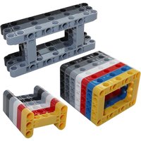 MOC Technical Parts Liftarm Modified Frame Thick 5x11 5x7 Beam 64178 64179 H-Shape Thick 3x5 14720 DIY Building Blocks Bricks