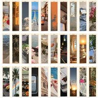 30PCS Landscape Emotional Fragments Bookmarks DIY Ledger Paper Decoration Markers Paper Notebook With Supplies Message Cards