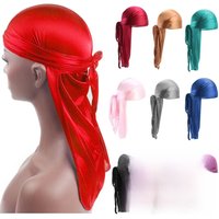AliExpress NONE Fashion Elastic Bandana Pirate Hat Adjustable 10 Colors Silk Durag Chemo Cap Men Women Cancer Head Scarf Baotou Cap Headwrap