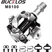 BUCKLOS MTB Self-locking Pedal For SPD System M8100 M9100 Bicycle Pedals Bearing Clipless Pedal with Cleat for Shimano
