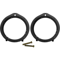 LEEWA 2pc 6.5" Black Car Modified Speaker Spacer for Honda Accord Civic Fit Jazz Audio Solid Speaker Spacer Mount Pad #CJ5608
