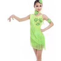 Children's Latin dance costume tassel female exam competition dress Dancer performing jazz tango suit