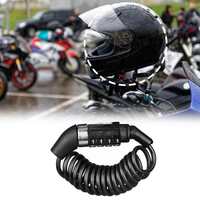 AliExpress NONE Motorcycle Bicycle Anti-Theft Chain 4-Digit Password Combination Helmet Lock Safety Portable Cable Lock Durable Wire Rope