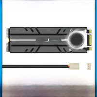 TEUCER 2280 SSD Heatsink M.2 NVME Radiator Air Circulation Cooler PC Efficient Radiator with Thermal Silicone pad