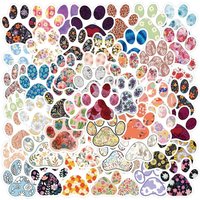AliExpress NONE 60PCS Cartoon Animal Flower Paw Graffiti Stickers for Bicycle Hand Account Pencil Case Decals