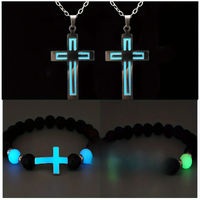 4Pcs Cross Charm Light Up in the Dark Bracelets BFF Bracelets