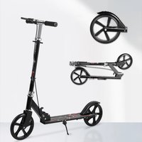 Hickened Frame 2 Wheel Kick Scooter with Hand Brake Lever Foldable Adjustable Height Commuter Scooter Suspension 20km/h Speed for Adults Teenagers UK Stock