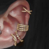 Fashion 1pc Ear Clips without Piercing Cz Ear Cuff Conch Earrings for Women Girls Cartilage Helix Conch Fake Piercing Jewelry