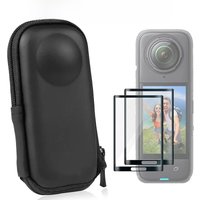 Mini Storage Bag + Screen Protector Film for Insta360 X4 Accessories Anti-scratch Lens Protector for Insta 360 X4 Action Camera