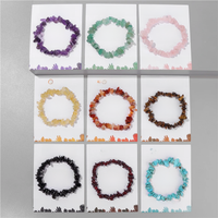AliExpress vinswet Irregular Chip Gravel Stone Bracelet With Card Fashion Natural Agates Carnelian Amazonite Gem Stone Stretch Bangle Jewelry Gift
