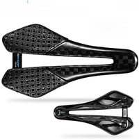 AliExpress 2024 RYET Carbon 3D Printed Bike Saddle 120g 257*140MM Big Central Hole Seating Cushion Triathlon Road MTB Gravel Cycling Parts