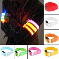 AliExpress NONE New Arm Warmer Belt Bike LED Armband LED Safety Sports Reflective Belt Strap Snap Wrap Arm Band Armband Dropshipping