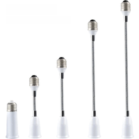 Flexible E27 to E27 LED Bulb Extension Lamp Holder 20CM 30CM 40CM 50CM 60CM Light Socket LED Lamp Base Converter Bulb Holder