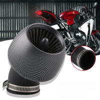 AliExpress One Size Fit All Carbon Fiber Air Filter Fit Honda Kawasaki Dirt Pit Bike Motorcycle Yamaha Scooter 70-200cc ATV 48MM 35MM 42MM