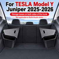 Präzise Passende TPE-Kofferraum-Seitenablagen für Tesla Model Y Juniper 2025-2026 Wasserdichter Kofferraum-Organizer Seitenbox Auto-Innenausstattung